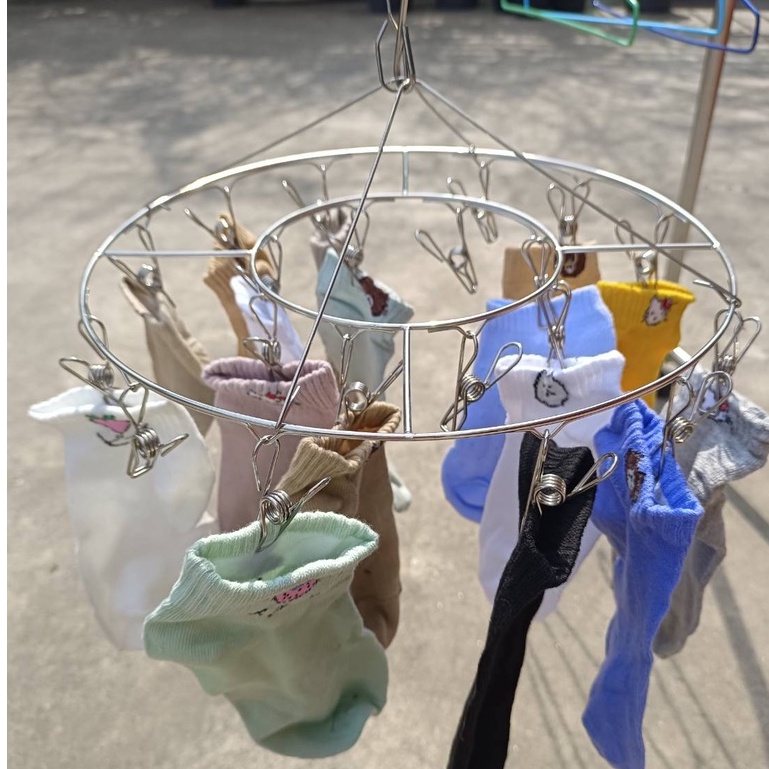 🦁 ราคาพิเศษ ที่หนีบผ้า สแตนเลส 20 ที่หนีบ ไม่ขึ้นสนิม  สแตนเลส หนา 2.5 mm 3 แบบให้เลือก 🌈#020 - รูปที่ 7