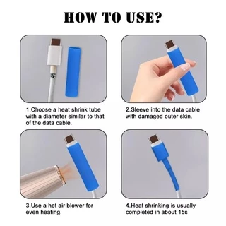 ท่อหด หุ้มสายไฟต่างๆ หุ้มสายหูฟัง หุ้มสายชาร์จ(Heat Shrinkable Tube) ยาว 1 เมตร ONE DD
