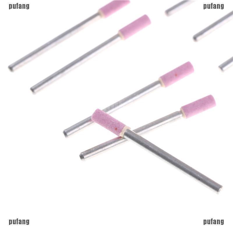 10x Chain Saw Sharpening Stone 3mm Shank 4mm Head Dia Grinding Stone Round Tip