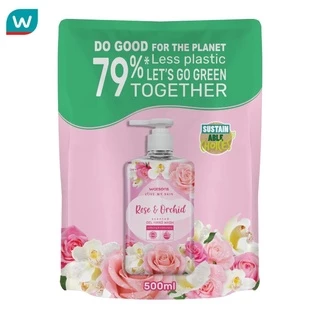 Watsons วัตสัน เลิฟ มาย สกิน โรส แอนด์ ออร์คิด เซ็นทิด เจล แฮนด์ วอช 500มล.(รีฟิล)
