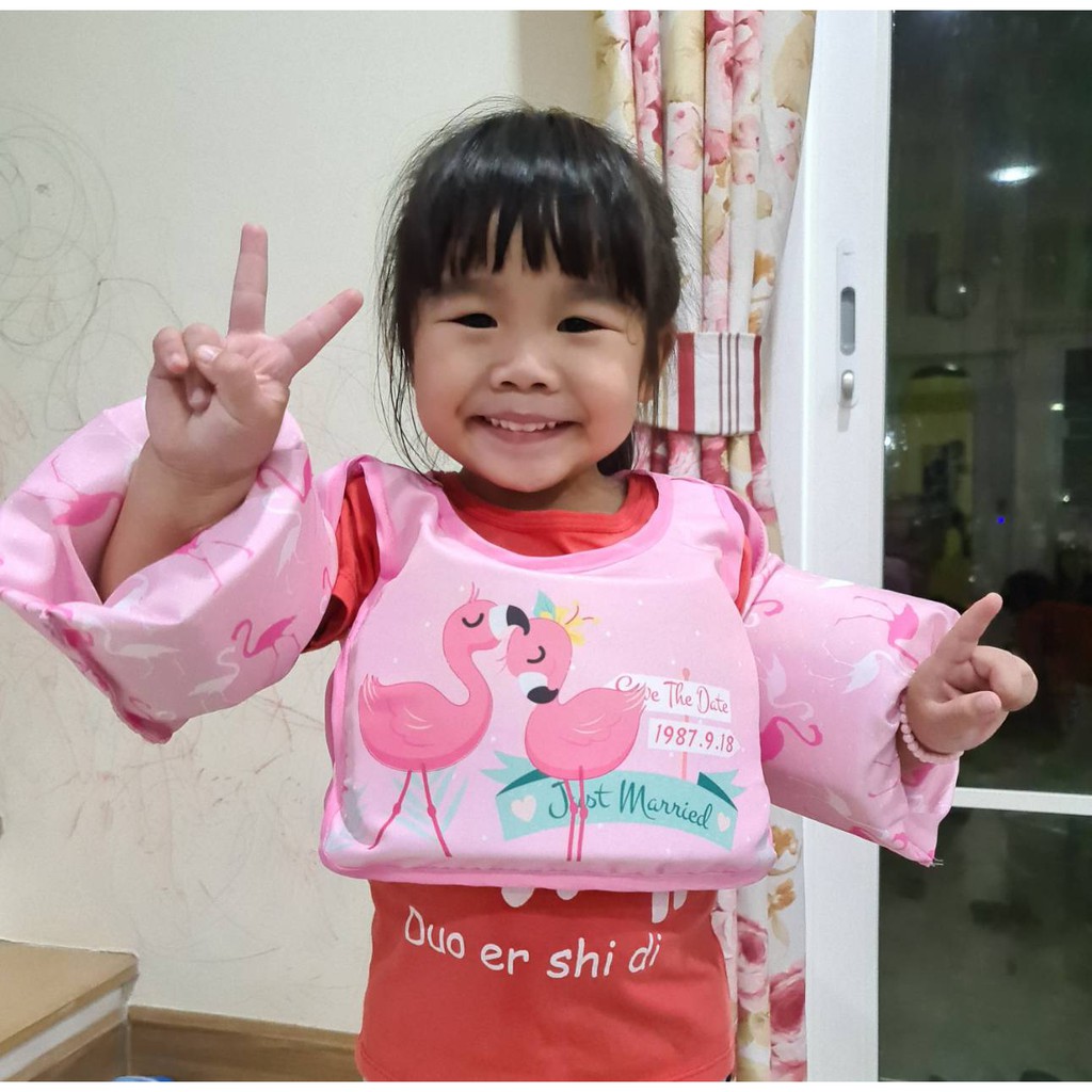 เสื้อชูชีพโฟมหน้าหลังสวมแขน เด็กเล็ก 1.5-4 ขวบ ช่วยพยุงตัว ลายเพียบ พร้อมส่งทันที