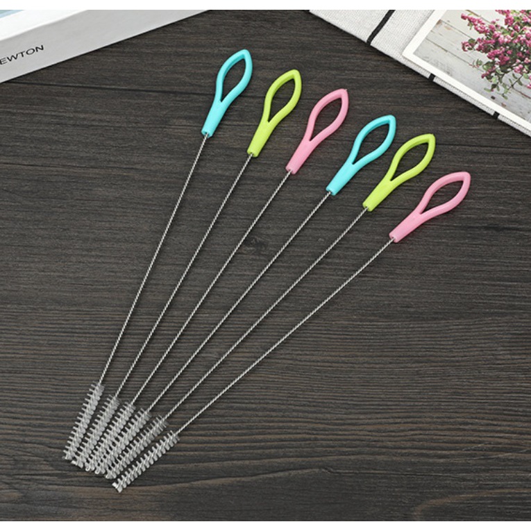 แปรงล้างหลอด ล้างหลอดหัดดื่ม ล้างหลอดน้ำ โค้งงอได้ ขนแปรงละเอียด loveyoumom