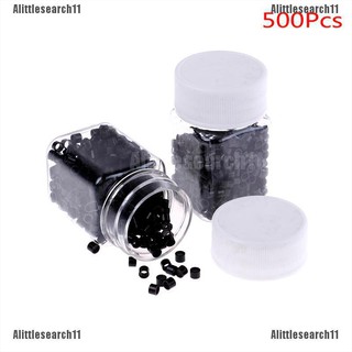 500Pcs 4mm silicone lined micro rings links beads for human hair extensions [Alittlesearch11]