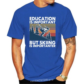 ขายดี!ขายดี เสื้อยืดลําลอง แขนสั้น คอกลม พิมพ์ลาย Skiing Is Importanter LNokad25EFjlgi39 สไตล์วินเทจ สําหรับผู้ชายS-5XL