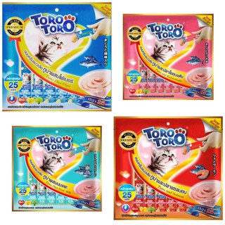 แพ็ค25ซอง ขนมแมวเลียโทโรโทโร่ ToroToro แพ็ค 15gx25 ซอง