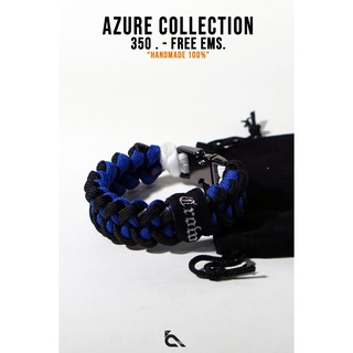 กำไลข้อมือ Paracord รุ่น SHARK JAWBONE AZURE / Black - Blue - White