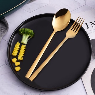 ช้อน&ส้อม ชุดช้อนส้อม เกาหลีแสตนเลส 1คู่ ยาว 21ซมเนื้อสแตนเล…