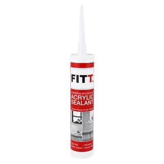 วัสดุก่อสร้าง อะคริลิกซีลแลนท์ FITT 280 มล. สีขาว ใช้สำหรับอุดรอยแตกร้าว งานก่อสร้างต่าง ๆ