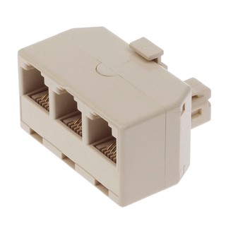 RJ11 1-to-3 Male to Female 4-core Splitter Coupler Connector Adapter