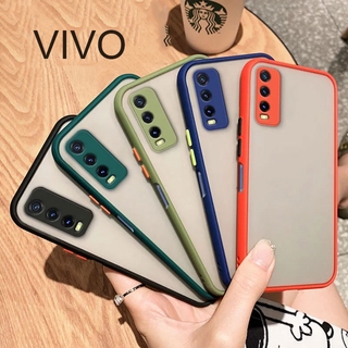 เคสแข็ง แบบใส เนื้อแมตต์ ป้องกันเลนส์กล้อง สําหรับ VIVO Y12 Y31 Y15 Y17 Y19 Y20 Y20i Y30 Y50 Y11 Y11s Y12s