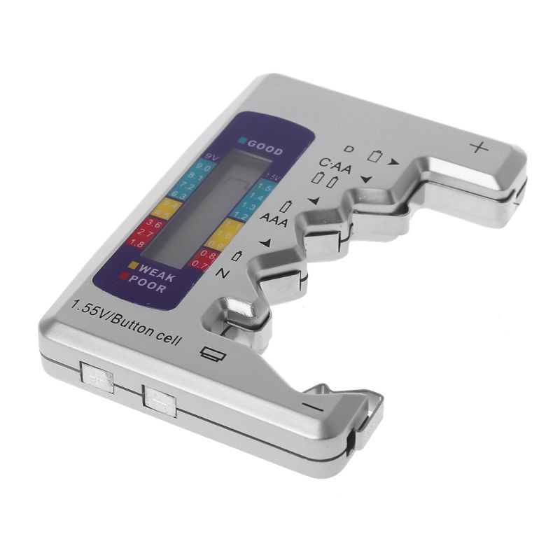 WER Digital Battery Tester Battery Capacity Detector For C/D/N/AA/AAA/9V 6F22 Batteries /1.55V butto