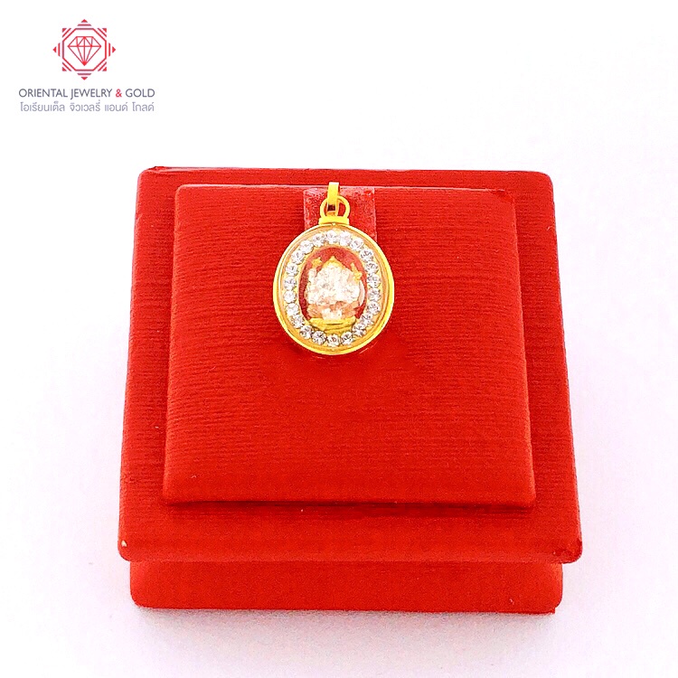 OJ GOLD พระพิฆเนศ จี้ทองแท้ 90% กันน้ำ มีใบรับประกัน  จี้ทอง จี้ทองคำแท้ จี้พระ