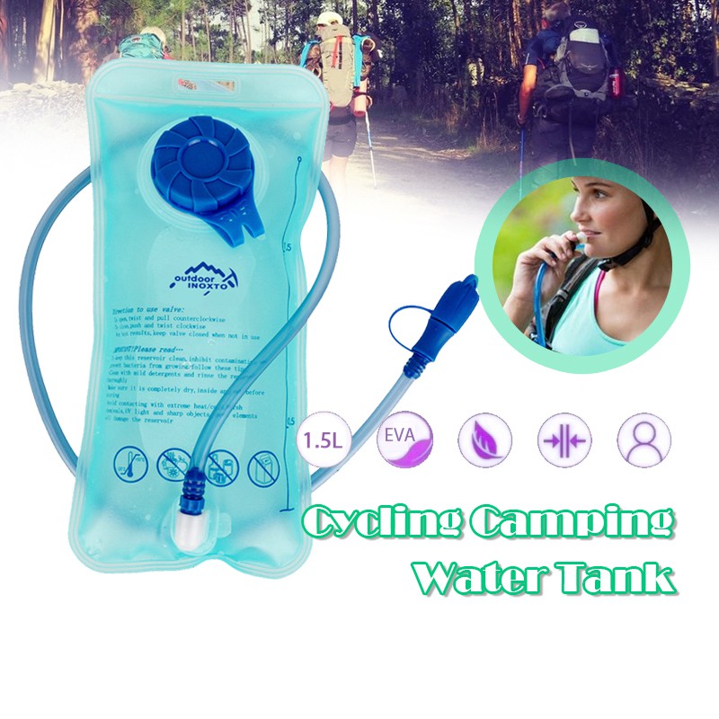 ถุงน้ำ ถุงใส่น้ำ ความจุ 1.5 L ถุงน้ำดื่ม ใส่กระเป๋าวิ่ง น้ำไม่ซึม พร้อมสายดูดน้ำ วัสดุที่เป็นมิตรกับสิ่งแวดล้อม