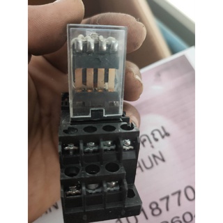 รีเลย์ relay MY4 DC24V  (พร้อมฐาน) ของใหม่ ค้างสต๊อค