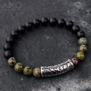 The Strongest กำไลหินแท้ (Dragon Blood/ Matte Black Onyx)