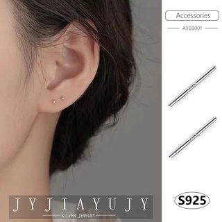 ✨J&amp;y สีเงิน✨【พร้อมส่ง】ต่างหูเข็มเงินแท้ 100% S925 กันแพ้ ของขวัญ สไตล์เกาหลี AYEB001