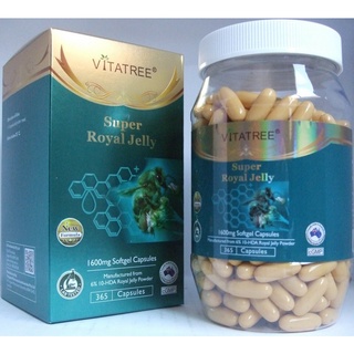 (พร้อมส่ง)Vitatree Super Royal Jelly Australia 1600mg 365 Softgel Capsules นมผึ้ง พร้อมส่ง