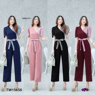 Jumpsuit ขายาวสีพื้น