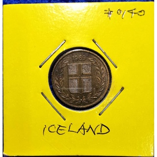 เหรียญ​หมุนเวียน​ ไอซ์แลนด์​ Iceland 50 Aurar  ใช้แล้ว​ # 0140