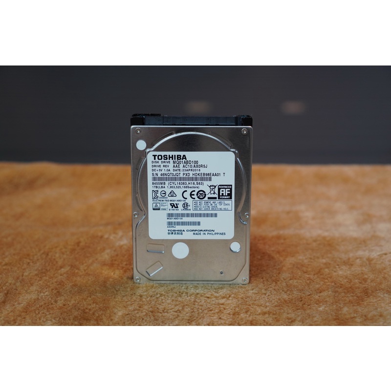 1 TB HDD 2.5" (ฮาร์ดดิสก์ 2.5") TOSHIBA 5400RPM SATA3 (MQ01ABD100)