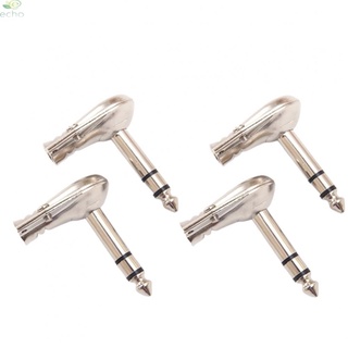 ECHO- ~4Pcs 6.35mm 1/4 inch Stereo TRS Right Angle Guitar Plug Flat Male Connector【Echo-baby】