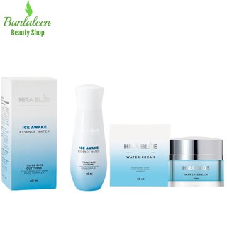 (ของแท้100%)เซ็ฺตคู่!! Hira Blue water cream ไฮร่าบลู 25ml+น้ำตบไฮร่าบลู Hira Blue Ice Awake Essence Water40ml.(เซ็ตคู่)