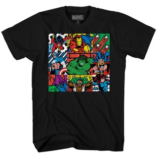 เสื้อยืดคอกลมพิมพ์ลาย Marvel hulk and Friends แฟชั่นสำหรับผู้ชาย