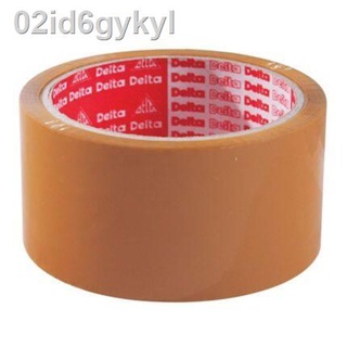 เทปกาว OPP เทปปิดกล่อง  ยี่ห้อ Delta สีน้ำตาล/สีใส  48x45mm  1 ม้วน