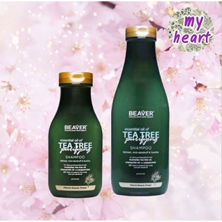 Beaver Tea Tree Purifying Shampoo 350/730 ml แชมพู ขจัดรังแค ความมันบนหนังศีรษะ และกลิ่นอับ