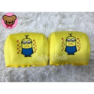 💛หมวกหุ้มเบาะ#มินเนี่ยน ได้รับ 1 คู่ (2 ชิ้น)💛#มีบริการเก็บเงินปลายทาง#หุ้มหัวเบาะ