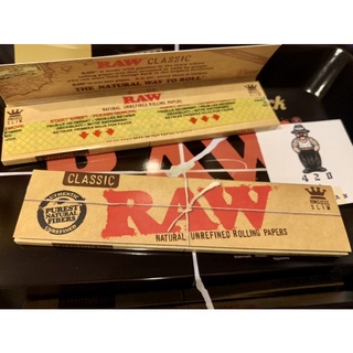 พร้อมส่ง🍁RAW classic Kingsize(110mm) *แถมฟรี!สติ๊กเกอร์สายเขียว*