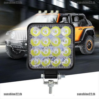 Sunshine22✿ไฟตัดหมอก Led 16 ดวง 48W สําหรับติดรถยนต์ ATV ออฟโร้ด