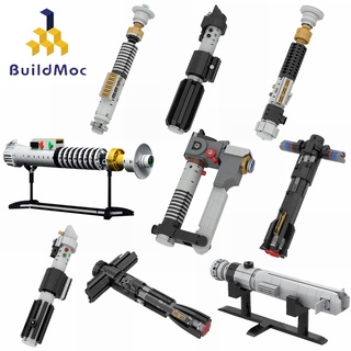 Buildmoc บล็อกตัวต่อเลโก้ รูป Star wars Obi-Wan Obi-Wan Grievous Vader Lightsaber ของเล่นสําหรับเด็ก