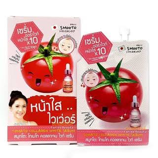 Smooto Tomato Collagen white Serum สมูทโตะ โทเมโท x10 คอลลาเจน ไวท์เซรั่ม (ยกกล่อง 6ซอง )