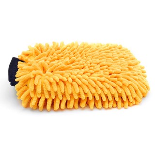 ถุงมือล้างรถไฟเบอร์ Cobra Gold Plush Wash Mitt สีทอง