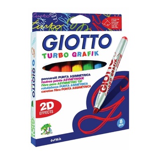 Giotto Be-Be- ปากกาเมจิก 8 สี Turbo Grafik