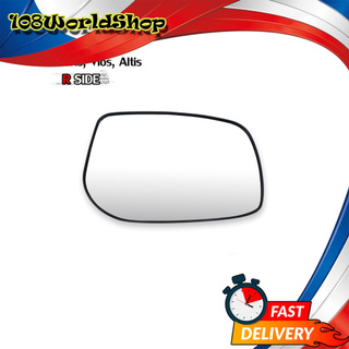 เนื้อเลนส์กระจก เลนส์กระจกมองข้าง ขวา Yaris,Vios,Altis ปี 2007-2013 Right Wing Side Door Mirror Glass Len E140 XP90 VITZ