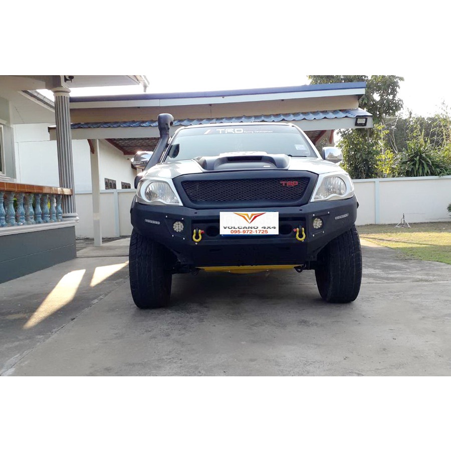 กันชนหน้าออฟโรดแบบเต็ม วีโก้ 2003-2011 volcano F1 กันชนหน้าเหล็ก หนา Toyota vigo  2003 -2011 bull ba