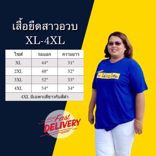 เสื้อยืดสาวอวบ ผ้าคอตตอนแท้ ไซส์ใหญ่ XL-4L เสื้อยืดสีพื้น ราคาถูก