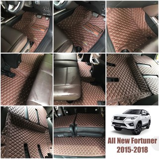 พรมปูพื้นเข้ารูป 6D Premium Fitted Leather Car Mats สำหรับรถรุ่น ALL NEW FORTUNER 2015-2021 (สีกาแฟ)