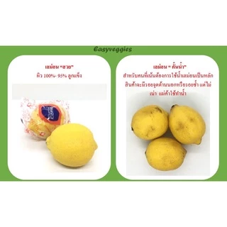 เลม่อนมะนาวเหลือง Lemon ปลอดสาร🍋 - (เบอร์คั้นน้ำ-เบอร์สวย) ผักผลไม้สดนำเข้า มะนาวเหลือง ลูกเลม่อนสด ผลเลม่อน เลมอน