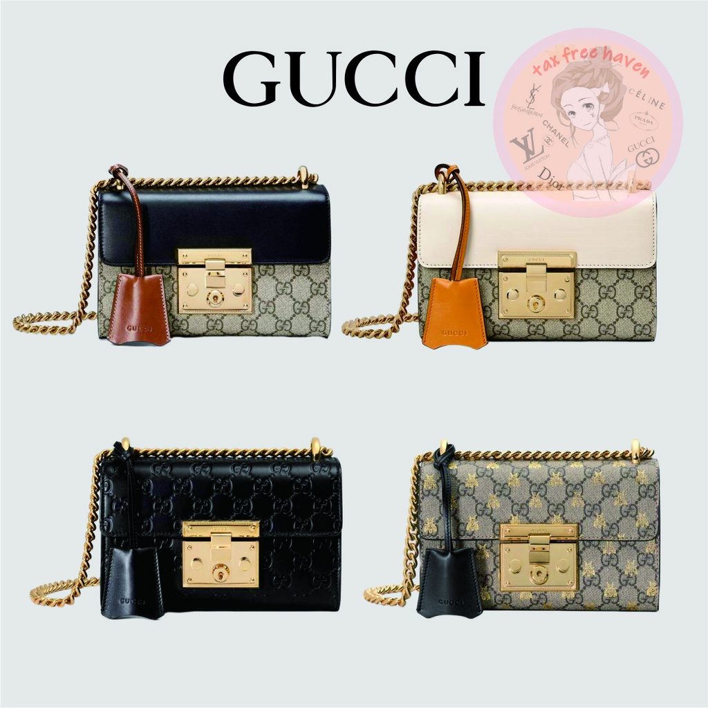 Shopee ถูกที่สุด 🔥ของแท้ 100% 🎁 กระเป๋าสะพาย Gucci Padlock Small ใหม่