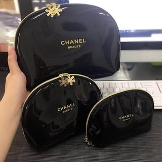 Chanel Holiday Glossimer Duo Cosmetic Pouch Set 3 ใบ