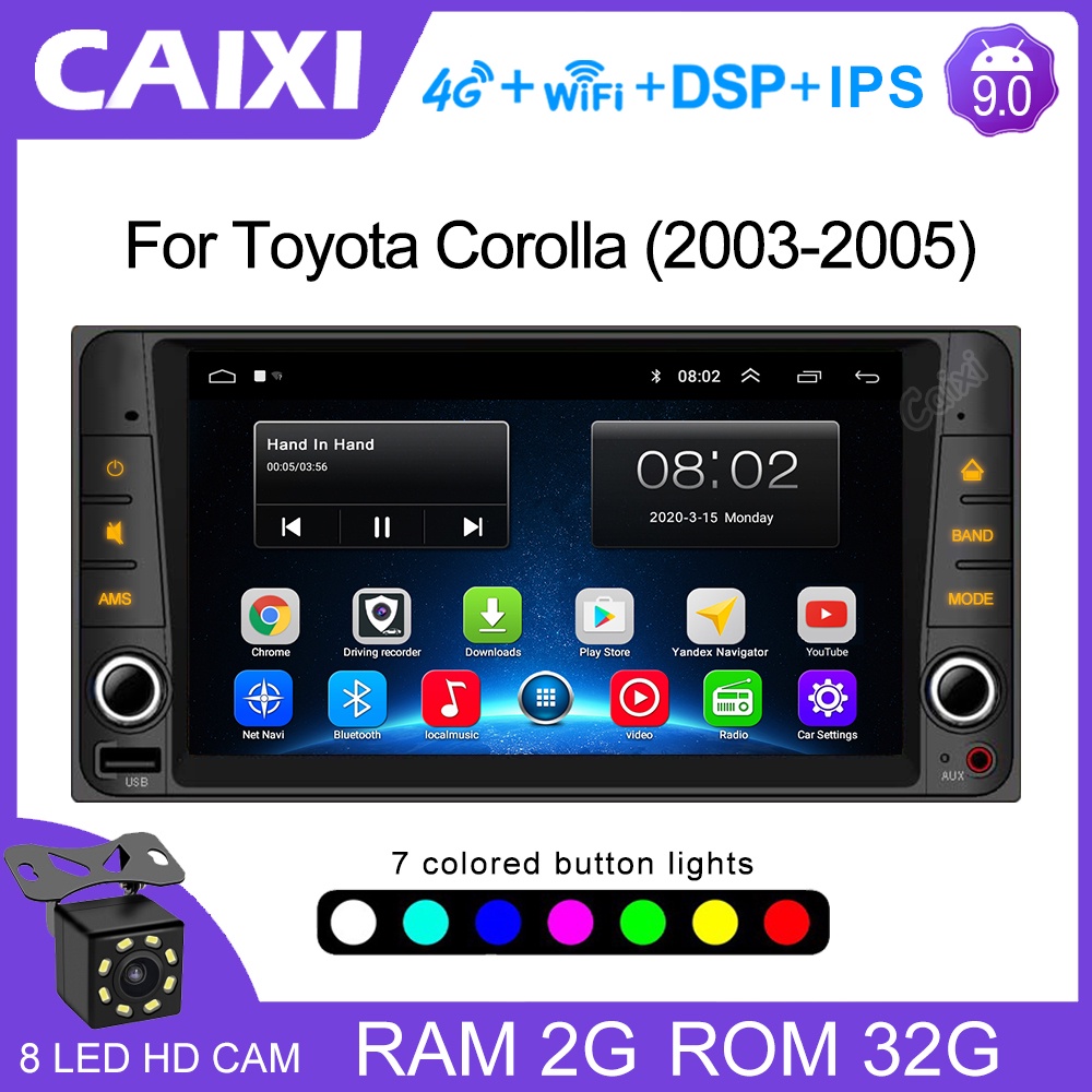 CAIXI 2 Din Android10 Auto Carplay gps Car Radio Multimedia Stereo For Toyota COROLLA VIOS CROWN CAMRY HIACE PREVIA RAV4