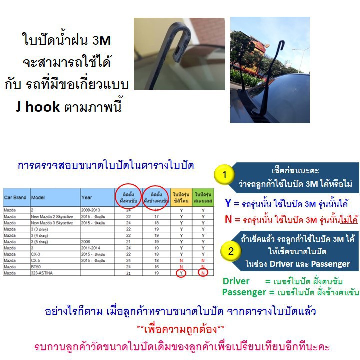 3M ใบปัดน้ำฝน 3เอ็ม รุ่นซิลิโคน Frameless  แนบสนิทปัดน้ำฝนได้ดีเยี่ยม ขนาด 18 นิ้ว จำนวน 1 ชิ้น ราคา ถูกที่สุด ดีลบีเคเค แกลเลอรีภาพที่ 3