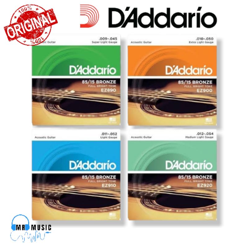D’Addario สายกีต้าร์โปร่ง EZ890 EZ900 EZ910 EZ920 สายกีตาร์ โปร่ง ของแท้ 100%