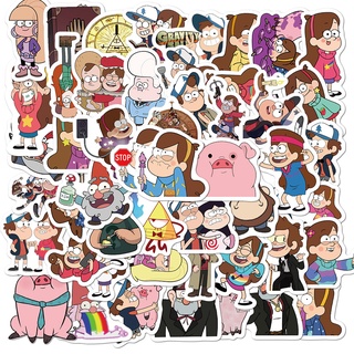 50PCS Cartoon Gravity Falls Stickers Waterproof Skateboard Guitar Laptop Luggage Cute Funny Anime Sticker