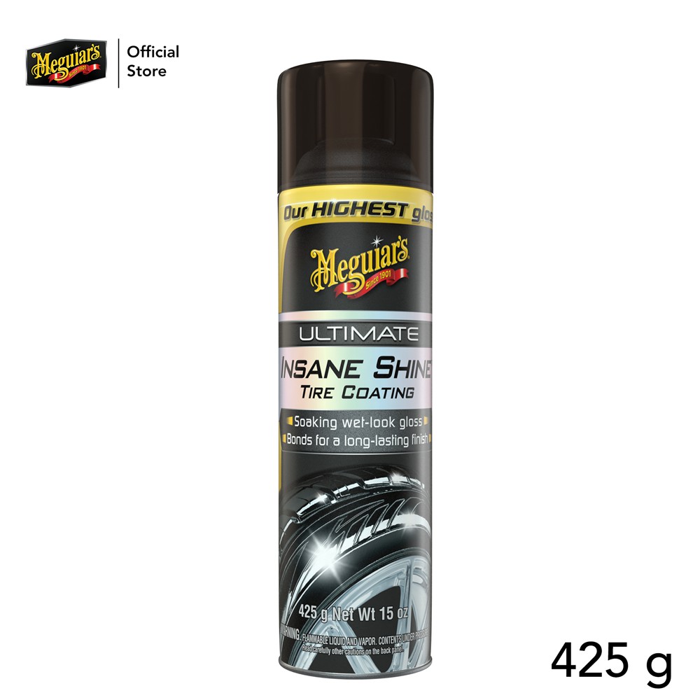 Meguiar's Ultimate Insane Shine Tire Coating G190315 สเปรย์เคลือบยางล้อ เงาที่สุด