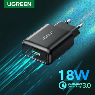 UGREEN อะแดปเตอร์ที่ชาร์จ ชาร์จเร็ว USB 3.0 ประเภท C พลังงาน 18 วัตต์ แบบติดผนัง