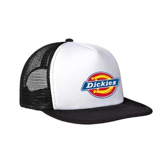 DICKIES หมวกบักเก็ตผู้ใหญ่ ลายโลโก้ Snapback สีดํา สีขาว สําหรับผู้ใหญ่